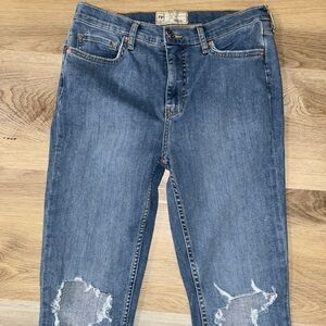 Free People Distressed Skinny Jeans